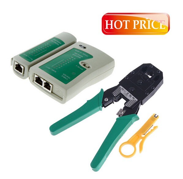 مكشكش كابل RJ45 RJ11 RJ12 ، أداة تجعيد محمولة ، أداة تجريد كابل الكمبيوتر ، أداة يدوية واختبار الكابلات ، شحن مجاني