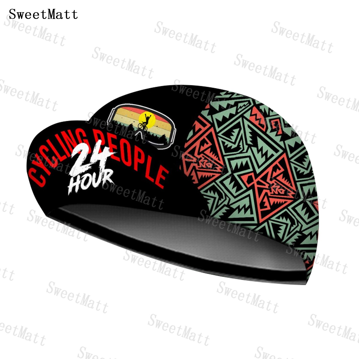 الصيف الرجعية sweet mat أحمر أخضر أسود الثلاثي المنشرة البوليستر سريعة الجافة الدراجات قبعات في الهواء الطلق دراجة هوائية للرياضة خوذة بطانة