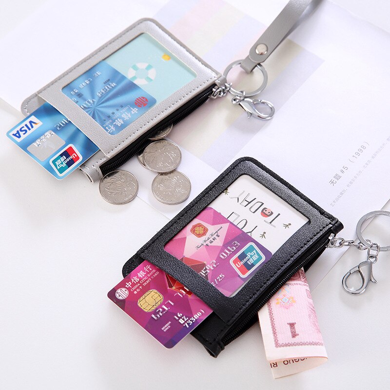 Fashion Leather Coin Card Wallet Women Men Credit Card Holder Women Card&ampID Holder Organizer Business Card Case Bag
