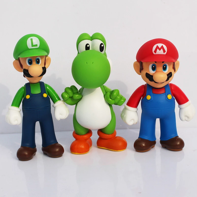 24 أنماط سوبر ماريو بروس عمل نموذج لجسم Yoshi لويجي دمية الدمى تحصيل لعبة مجسمة الديكور طفل X-mas هدية عيد ميلاد