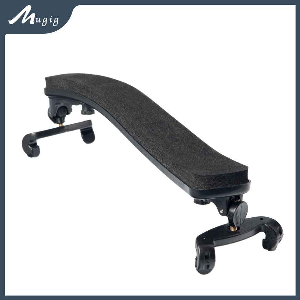 قابل للتعديل الكمان الكتف بقية البلاستيك مبطن لينة مريحة الإسفنج ل 4/4 3/4 و 1/2 1/4 و 1/8 أجزاء الكمان الملحقات أسود