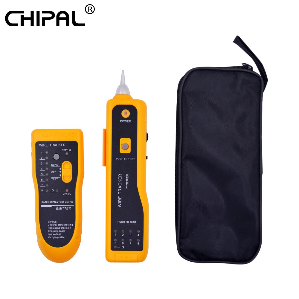 CHIPAL JW-360 LAN شبكة كابل تستر Cat5 Cat6 RJ45 UTP STP خط مكتشف سلك الهاتف تعقب تعقب تشخيص لهجة أداة عدة