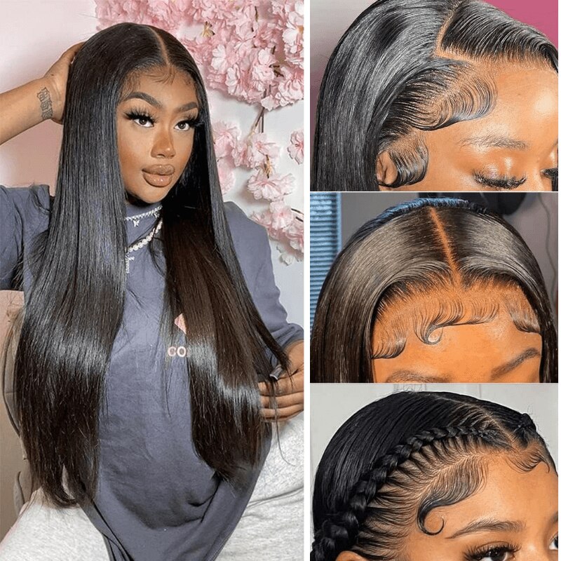 العظام مستقيم الدانتيل الجبهة باروكة من الشعر الطبيعي HD شفاف 13X 4 شعر مستعار ذا مقدمة من الدانتيل الشعر البشري للنساء 30 بوصة 250 الكثافة البرازيلي