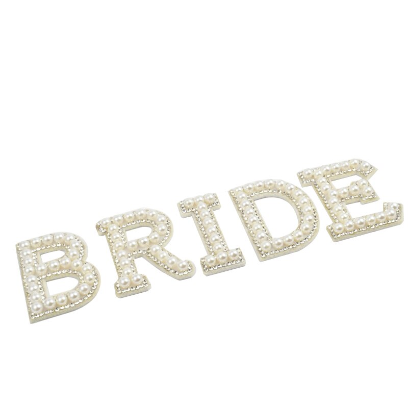 لؤلؤة حجر الراين إلكتروني بقع العروس ثلاثية الأبعاد رسائل اليدوية بقع للزينة الزفاف