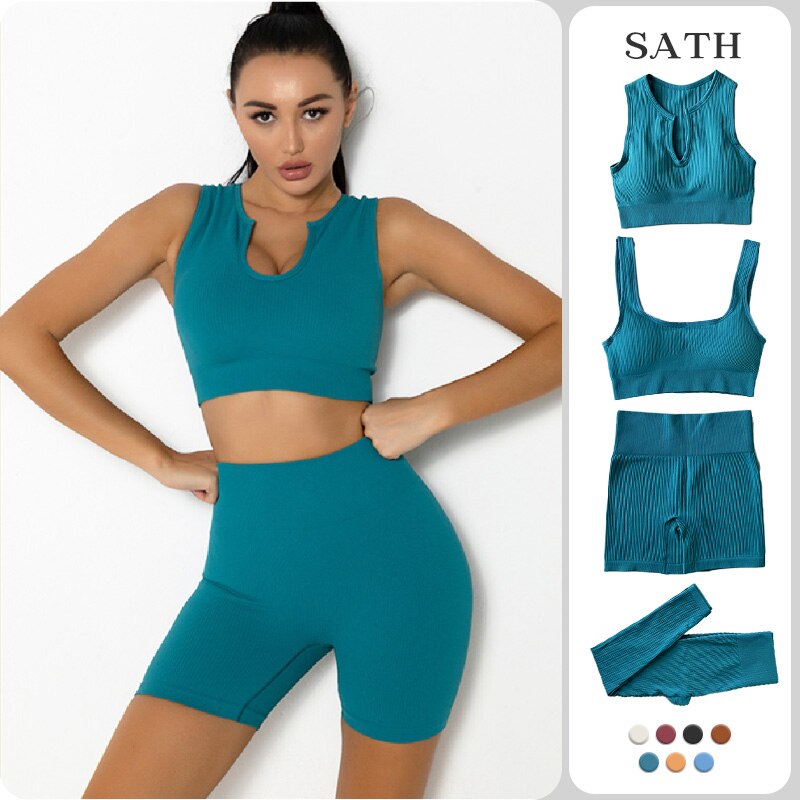 4 قطعة مقاعد يوجا سلس المرأة 2 قطعة مضلع تجريب وتتسابق البرازيلي السراويل الرياضية طماق مطابقة مجموعات اللياقة البدنية الدعاوى الصالة الرياضية الملابس