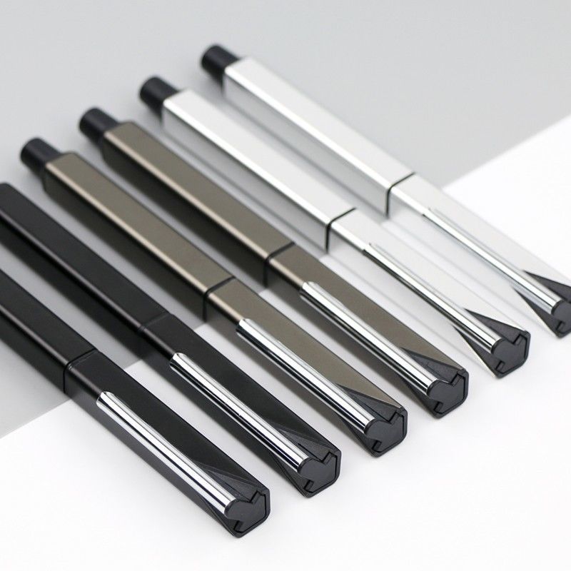 معدن مربع الشكل الأعمال هدية هلام القلم 0.5 مللي متر فاخر توقيع أقلام الحبر شعار مخصص المواد المكتبية وأقلام الكتابة القرطاسية