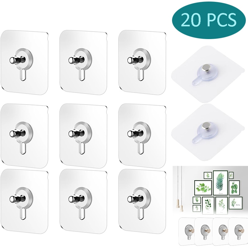 لاصق الأظافر جدار السنانير ملصق قوي المسمار ملصقات الحائط هوك خزانة خزانة الجرف أوتاد جدار هوك الشماعات المطبخ الحمام