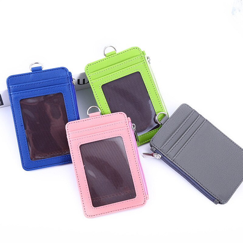 الموظفين بطاقة الهوية حافلة ID حاملي الائتمان الفرقة حامل بطاقة شارة حامل مع سستة حامل بطاقة الهوية المحفظة مع الحبل