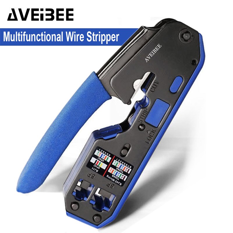 RJ45 كماشة أداة يدوية العقص أداة اليد شبكة المكشكش القاطع كابل إيثرنت صالح Cat6 Cat5 Cat5 RJ11 RJ12 موصل