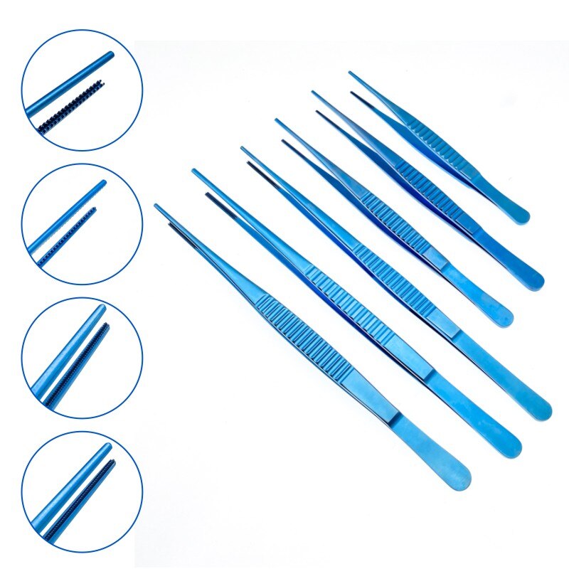 كماشة الأوعية الدموية ملقط الأدوات الجراحية الدقيقة التيتانيوم ملقط تشريح القلب