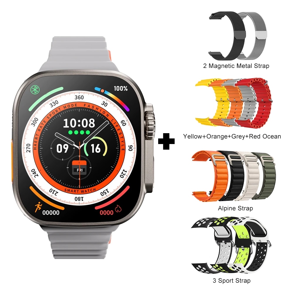 جديد ساعة ذكية الترا 8 NFC لتحديد المواقع المسار 49 مللي متر الرجال النساء Smartwatch سلسلة 8 ميزان الحرارة BluetoothCall مقاوم للماء الرياضة لابل