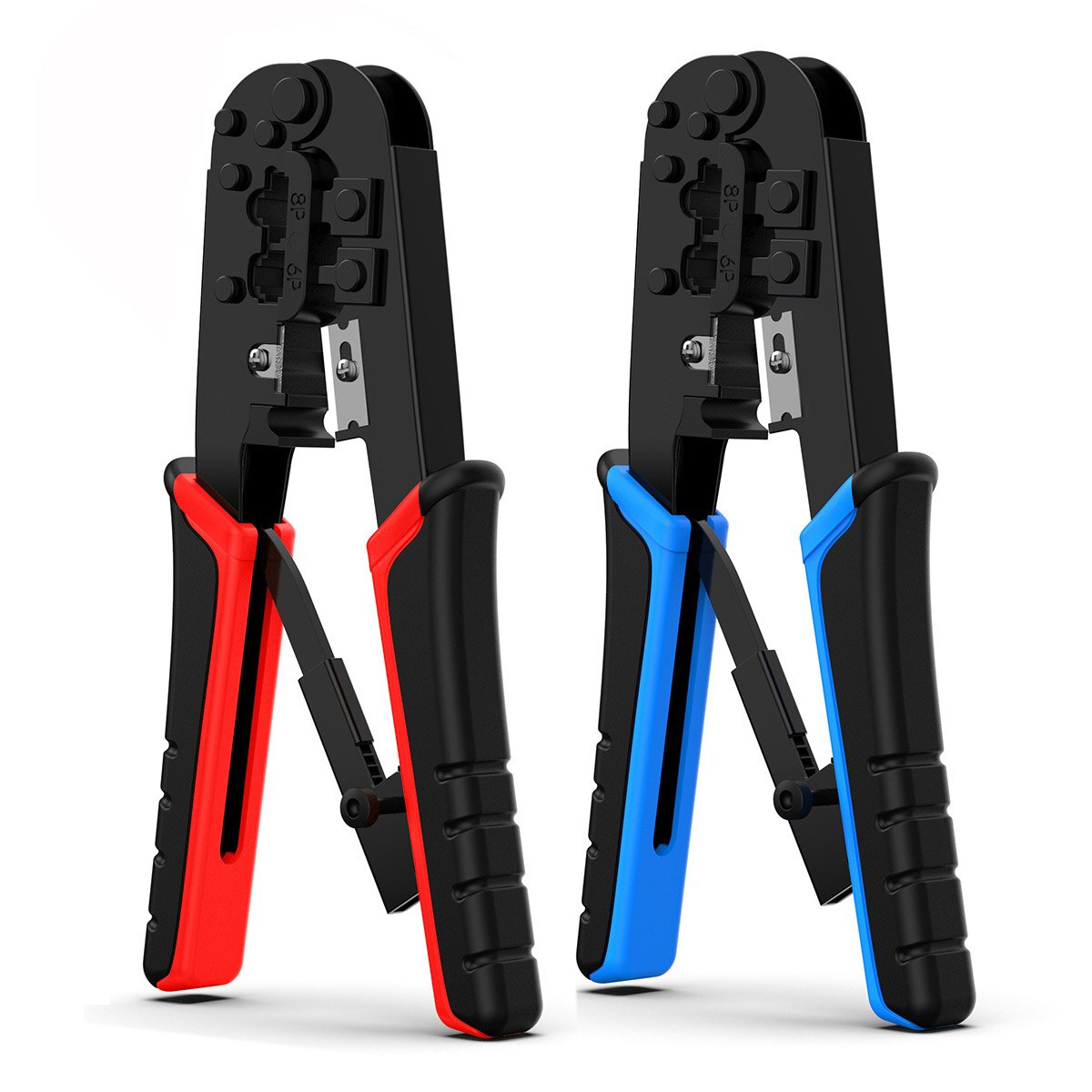 Rj45 المكشكش RJ11 RJ45 العقص أداة إيثرنت شبكة كابل شبكة محلية المكشكش القاطع متجرد ذو طيات ل 6P 8P RJ-11/RJ-12 RJ-45