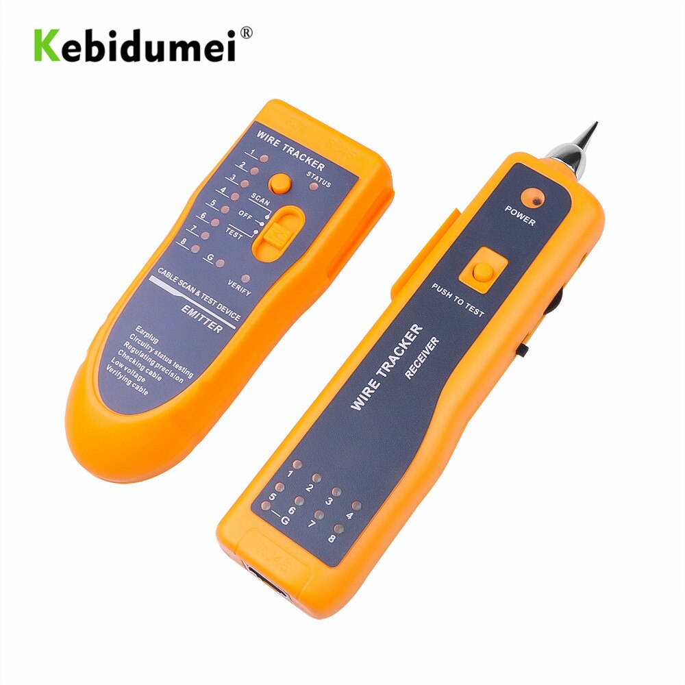 Kebidumei-جهاز تتبع سلك الهاتف RJ11 RJ45 Cat5 Cat6 ، جهاز اختبار كابل شبكة إيثرنت LAN ، كاشف الخط