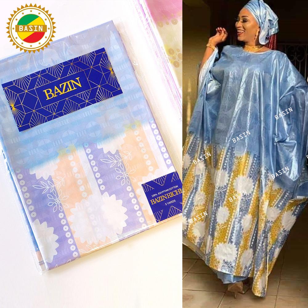 2021 قماش مالي بازن الثراء عالي الجودة لفساتين العروس او وصيفات الشرف فريق بازن الثراء من قماش الجاكارد فساتين خياطة اربطة