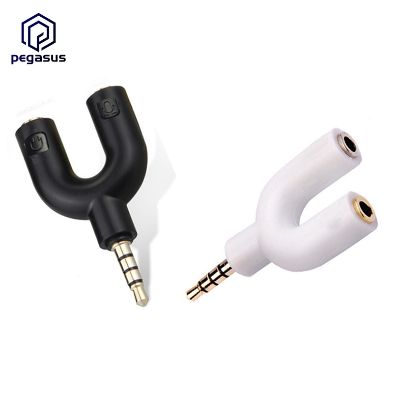 تيار مستمر 3.5 مللي متر ستيريو TRRS الصوت ذكر إلى سماعة سماعة + ميكروفون شاحن أنثي محول