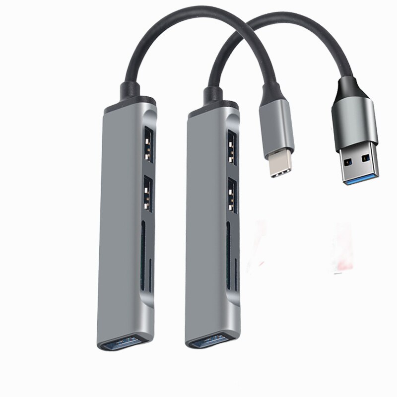 USB 3.0 HUB USB C TypeC HUB التبديل تمديد محور عالية السرعة الفاصل قارئ بطاقة مع SD TF منافذ متعددة ميناء للكمبيوتر ماك بوك