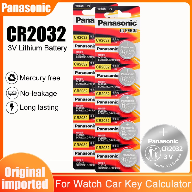 5-30 قطعة باناسونيك CR2032 CR 2032 بطارية ليثيوم 3 فولت ل ساعة التحكم عن بعد حاسبة ساعة بطاريات استبدال LIR2032 BR2032