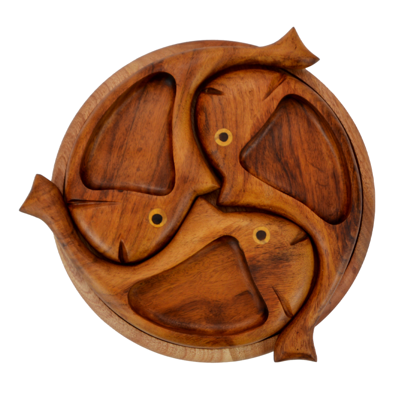 طبق تسالى  من خشب السرسوع